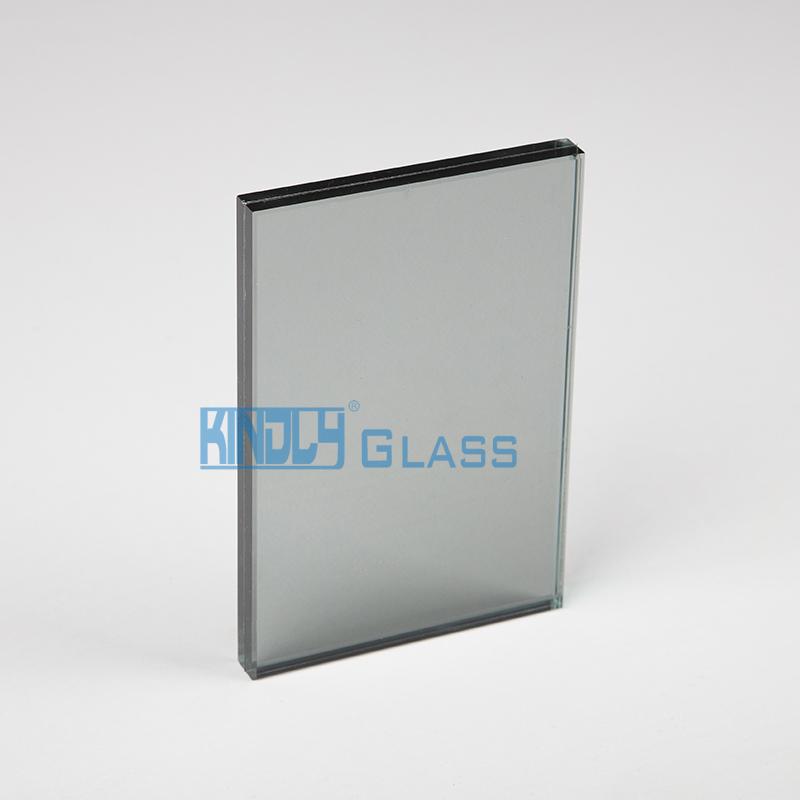 Clear + Dark Grey PVB Laminated Glass